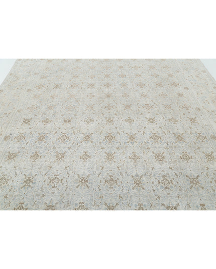 Tabriz 8' 9" X 12' 1" Hand Knotted Wool Rug 8' 9" X 12' 1" (267 X 368) / Ivory / Wool