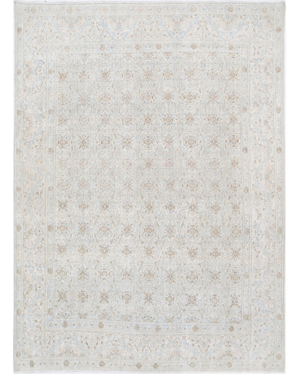 Tabriz 8' 9" X 12' 1" Hand Knotted Wool Rug 8' 9" X 12' 1" (267 X 368) / Ivory / Wool