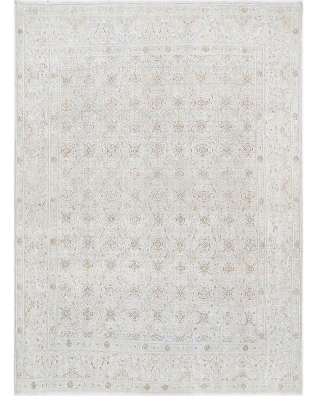 Tabriz 8' 9" X 12' 1" Hand Knotted Wool Rug 8' 9" X 12' 1" (267 X 368) / Ivory / Wool