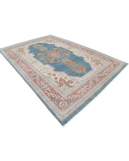 Tabriz 8' 0" X 11' 11" Hand Knotted Wool Rug 8' 0" X 11' 11" (244 X 363) / Blue / Wool