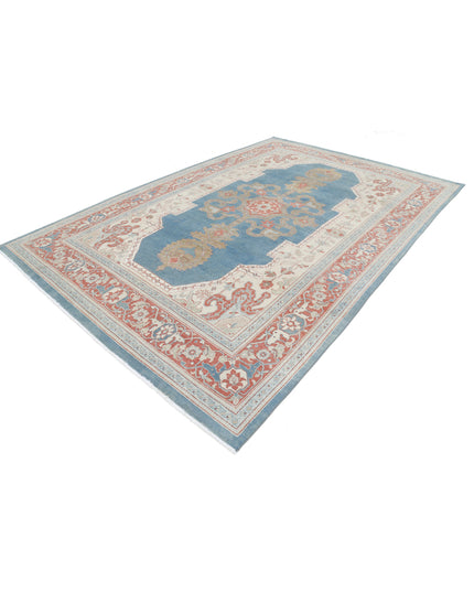 Tabriz 8' 0" X 11' 11" Hand Knotted Wool Rug 8' 0" X 11' 11" (244 X 363) / Blue / Wool