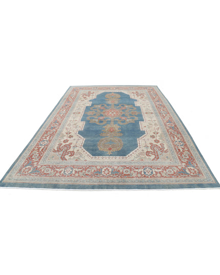 Tabriz 8' 0" X 11' 11" Hand Knotted Wool Rug 8' 0" X 11' 11" (244 X 363) / Blue / Wool