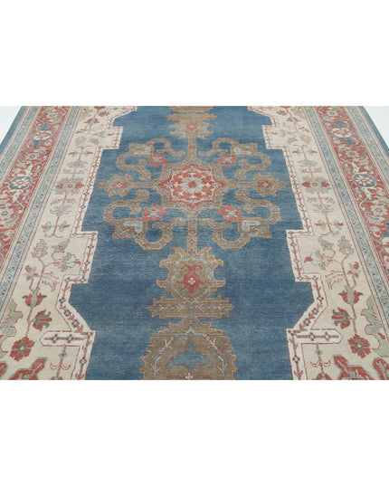 Tabriz 8' 0" X 11' 11" Hand Knotted Wool Rug 8' 0" X 11' 11" (244 X 363) / Blue / Wool