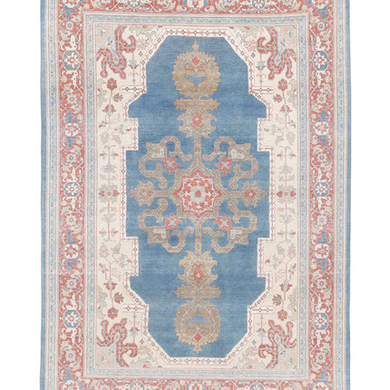 Tabriz 8' 0" X 11' 11" Hand Knotted Wool Rug 8' 0" X 11' 11" (244 X 363) / Blue / Wool