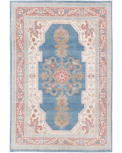 Tabriz 8' 0" X 11' 11" Hand Knotted Wool Rug 8' 0" X 11' 11" (244 X 363) / Blue / Wool