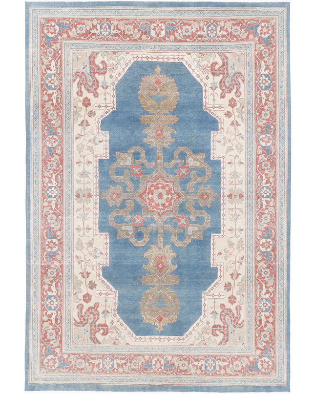 Tabriz 8' 0" X 11' 11" Hand Knotted Wool Rug 8' 0" X 11' 11" (244 X 363) / Blue / Wool