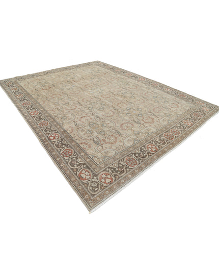 Tabriz 9' 11" X 12' 9" Hand Knotted Wool Rug 9' 11" X 12' 9" (302 X 389) / Taupe / Wool