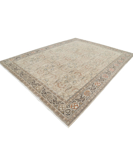 Tabriz 9' 11" X 12' 9" Hand Knotted Wool Rug 9' 11" X 12' 9" (302 X 389) / Taupe / Wool