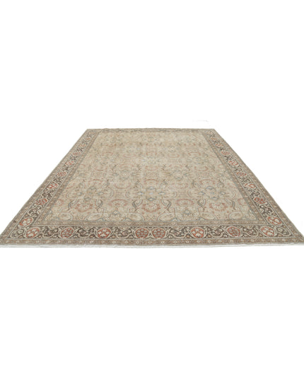 Tabriz 9' 11" X 12' 9" Hand Knotted Wool Rug 9' 11" X 12' 9" (302 X 389) / Taupe / Wool