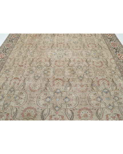 Tabriz 9' 11" X 12' 9" Hand Knotted Wool Rug 9' 11" X 12' 9" (302 X 389) / Taupe / Wool