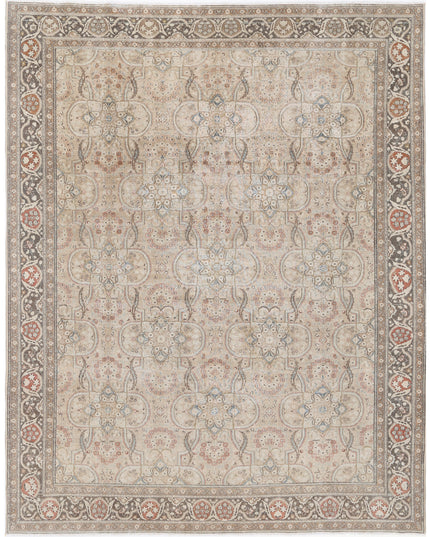 Tabriz 9' 11" X 12' 9" Hand Knotted Wool Rug 9' 11" X 12' 9" (302 X 389) / Taupe / Wool