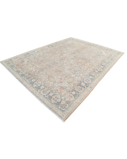 Tabriz 8' 8" X 11' 10" Hand Knotted Wool Rug 8' 8" X 11' 10" (264 X 361) / Taupe / Wool