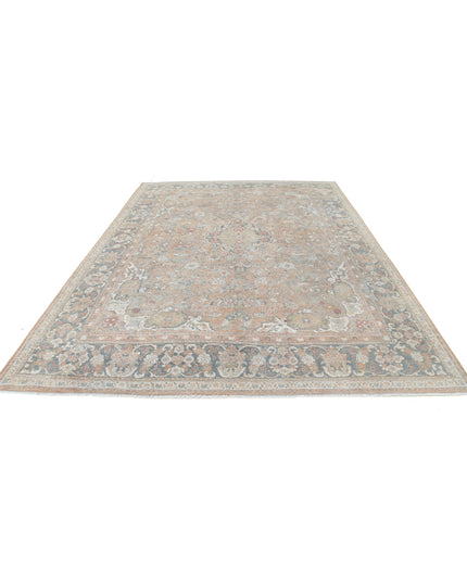 Tabriz 8' 8" X 11' 10" Hand Knotted Wool Rug 8' 8" X 11' 10" (264 X 361) / Taupe / Wool
