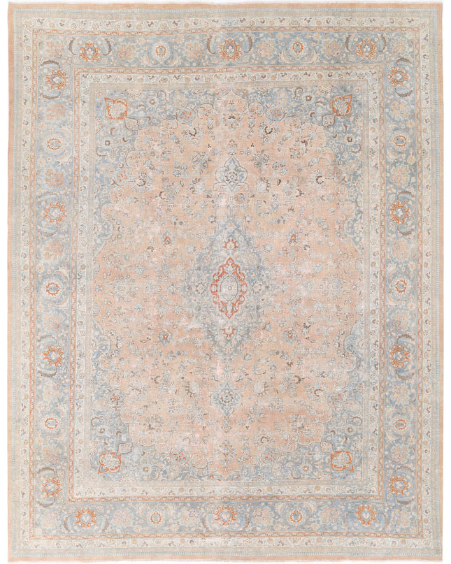 Tabriz 11' 2" X 14' 1" Hand Knotted Wool Rug 11' 2" X 14' 1" (340 X 429) / Taupe / Wool