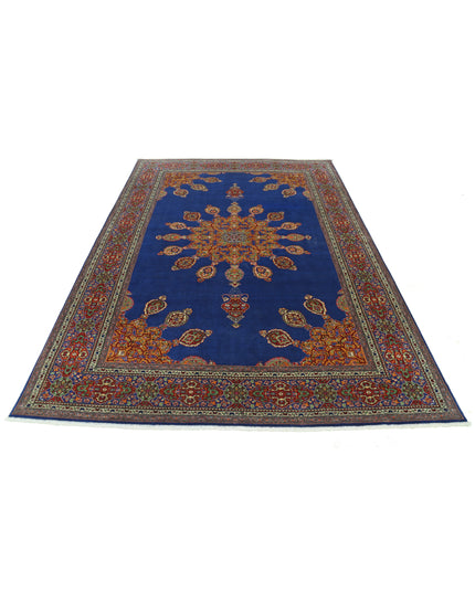 Tabriz 6' 1" X 9' 0" Hand Knotted Wool Rug 6' 1" X 9' 0" (185 X 274) / Blue / Wool