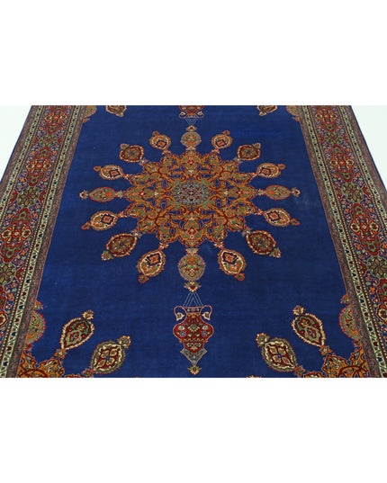 Tabriz 6' 1" X 9' 0" Hand Knotted Wool Rug 6' 1" X 9' 0" (185 X 274) / Blue / Wool