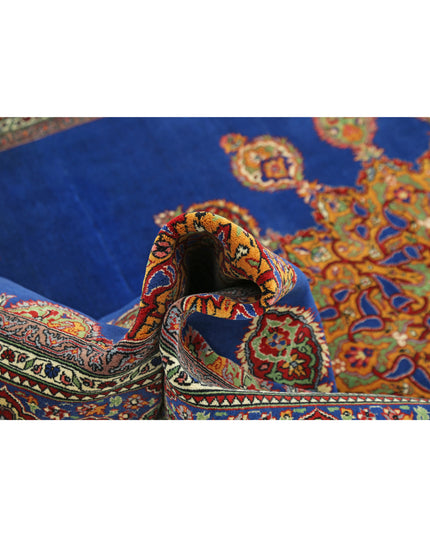 Tabriz 6' 1" X 9' 0" Hand Knotted Wool Rug 6' 1" X 9' 0" (185 X 274) / Blue / Wool