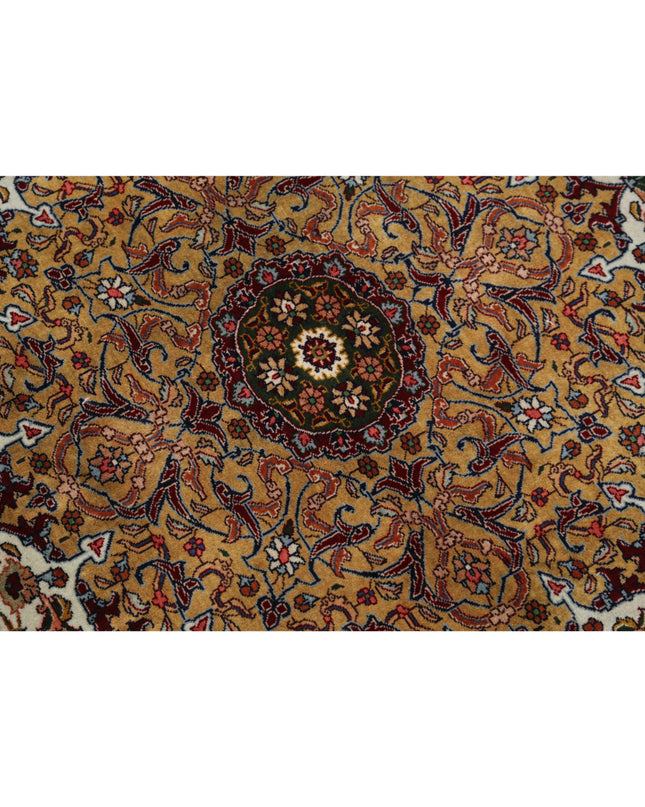 Tabriz 11' 1" X 16' 0" Hand Knotted Wool & Silk Rug 11' 1" X 16' 0" (338 X 488) / Ivory / Wool & Silk
