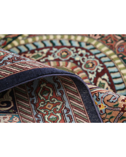 Tabriz 9' 8" X 13' 4" Hand Knotted Wool & Silk Rug 9' 8" X 13' 4" (295 X 406) / Blue / Wool & Silk