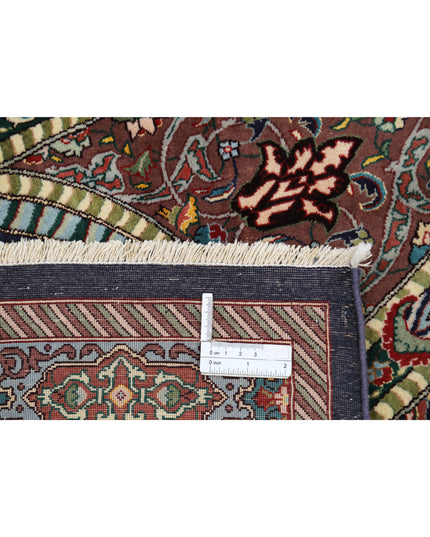 Tabriz 9' 8" X 13' 4" Hand Knotted Wool & Silk Rug 9' 8" X 13' 4" (295 X 406) / Blue / Wool & Silk