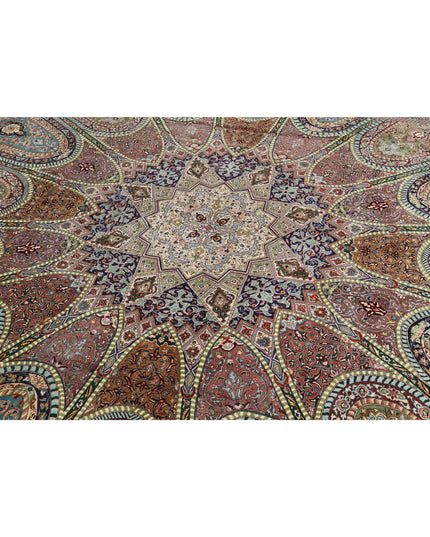 Tabriz 9' 8" X 13' 4" Hand Knotted Wool & Silk Rug 9' 8" X 13' 4" (295 X 406) / Blue / Wool & Silk