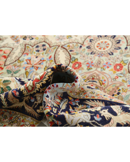 Tabriz 12' 10" X 19' 6" Hand Knotted Wool & Silk Rug 12' 10" X 19' 6" (391 X 594) / Ivory / Wool & Silk