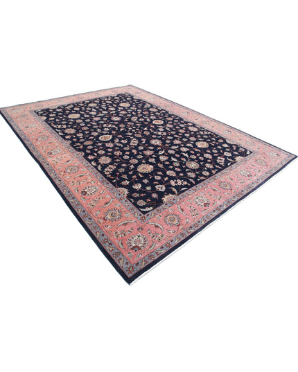 Tabriz 9' 2" X 12' 0" Hand Knotted Wool & Silk Rug 9' 2" X 12' 0" (280 X 366) / Blue / Wool & Silk
