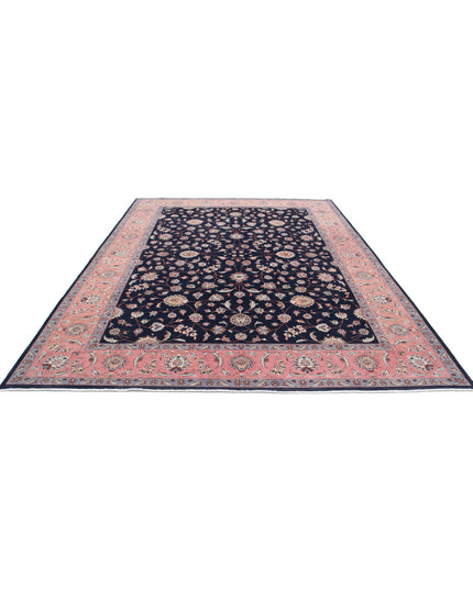 Tabriz 9' 2" X 12' 0" Hand Knotted Wool & Silk Rug 9' 2" X 12' 0" (280 X 366) / Blue / Wool & Silk