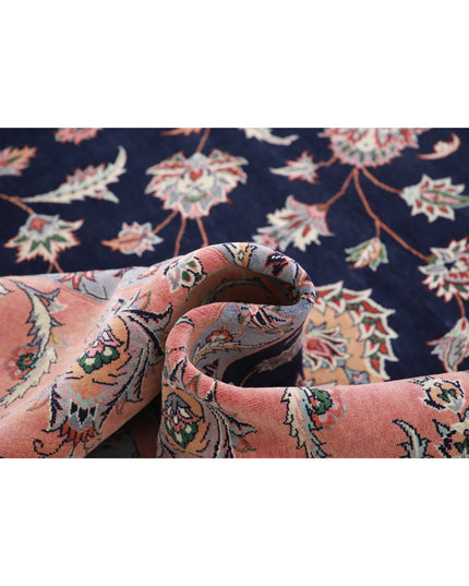 Tabriz 9' 2" X 12' 0" Hand Knotted Wool & Silk Rug 9' 2" X 12' 0" (280 X 366) / Blue / Wool & Silk