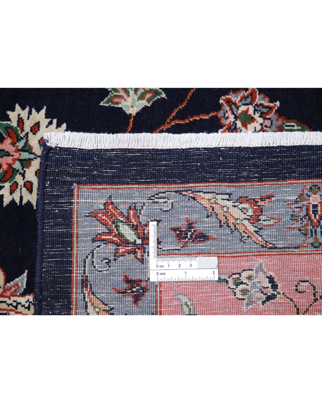 Tabriz 9' 2" X 12' 0" Hand Knotted Wool & Silk Rug 9' 2" X 12' 0" (280 X 366) / Blue / Wool & Silk