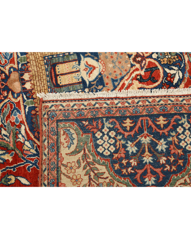 Tehran 7' 10" X 10' 10" Hand Knotted Wool Rug 7' 10" X 10' 10" (239 X 330) / Red / Wool