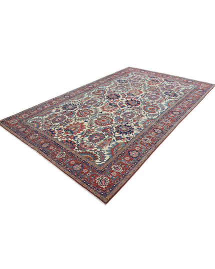 Tehran 6' 9" X 11' 0" Hand Knotted Wool & Silk Rug 6' 9" X 11' 0" (206 X 335) / Ivory / Wool & Silk