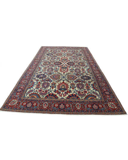 Tehran 6' 9" X 11' 0" Hand Knotted Wool & Silk Rug 6' 9" X 11' 0" (206 X 335) / Ivory / Wool & Silk