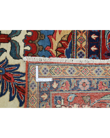 Tehran 6' 9" X 11' 0" Hand Knotted Wool & Silk Rug 6' 9" X 11' 0" (206 X 335) / Ivory / Wool & Silk