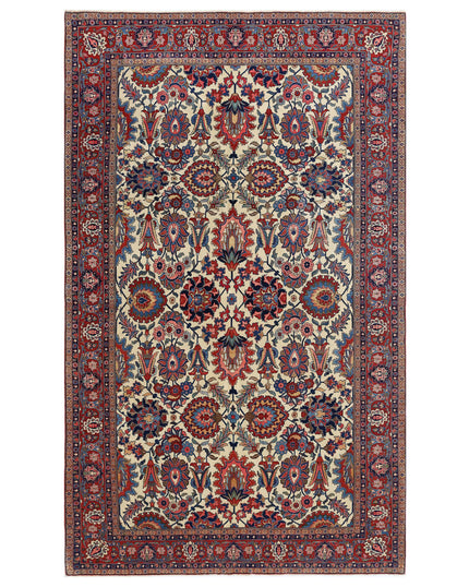 Tehran 6' 9" X 11' 0" Hand Knotted Wool & Silk Rug 6' 9" X 11' 0" (206 X 335) / Ivory / Wool & Silk