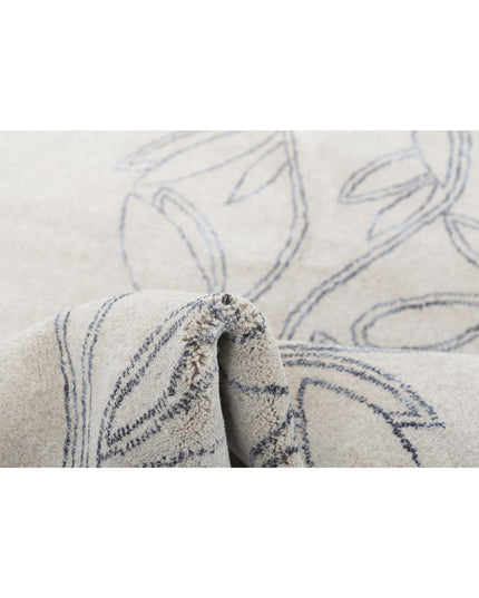 Texture 4' 7" X 6' 1" Hand Knotted Wool Rug 4' 7" X 6' 1" (140 X 185) / Beige / Wool