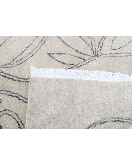 Texture 4' 7" X 6' 1" Hand Knotted Wool Rug 4' 7" X 6' 1" (140 X 185) / Beige / Wool