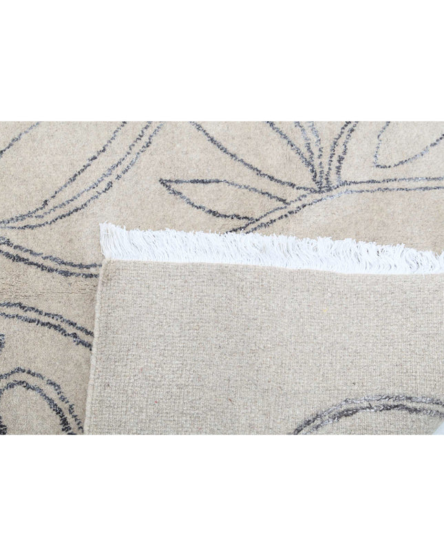 Texture 4' 7" X 6' 1" Hand Knotted Wool Rug 4' 7" X 6' 1" (140 X 185) / Beige / Wool