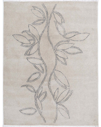 Texture 4' 7" X 6' 1" Hand Knotted Wool Rug 4' 7" X 6' 1" (140 X 185) / Beige / Wool