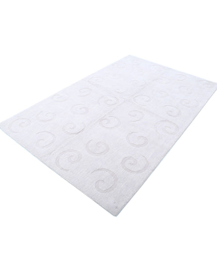 Texture 5' 0" X 7' 11" Hand Made Wool Rug 5' 0" X 7' 11" (152 X 241) / Lilac / Wool