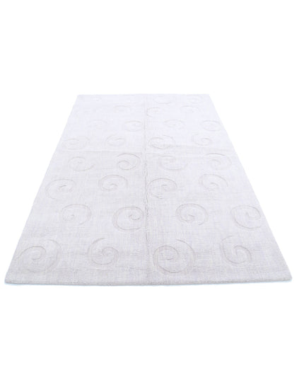 Texture 5' 0" X 7' 11" Hand Made Wool Rug 5' 0" X 7' 11" (152 X 241) / Lilac / Wool