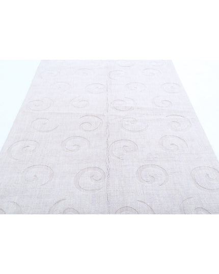 Texture 5' 0" X 7' 11" Hand Made Wool Rug 5' 0" X 7' 11" (152 X 241) / Lilac / Wool