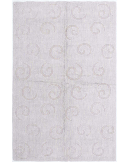 Texture 5' 0" X 7' 11" Hand Made Wool Rug 5' 0" X 7' 11" (152 X 241) / Lilac / Wool