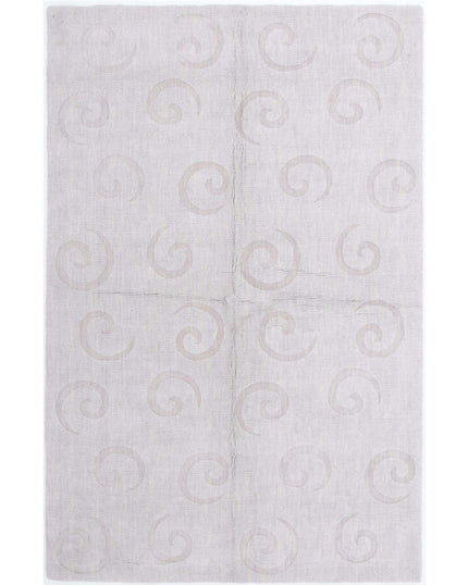 Texture 5' 0" X 7' 11" Hand Made Wool Rug 5' 0" X 7' 11" (152 X 241) / Lilac / Wool