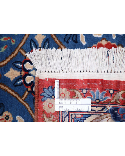 Varamin 6' 10" X 9' 5" Hand Knotted Wool Rug 6' 10" X 9' 5" (208 X 287) / Blue / Wool