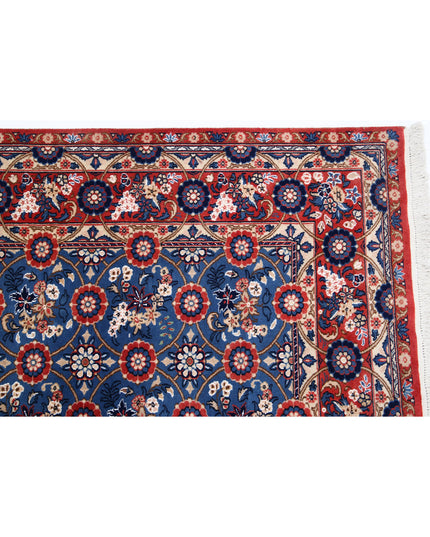 Varamin 6' 10" X 9' 5" Hand Knotted Wool Rug 6' 10" X 9' 5" (208 X 287) / Blue / Wool