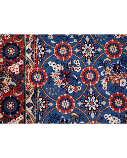 Varamin 6' 10" X 9' 5" Hand Knotted Wool Rug 6' 10" X 9' 5" (208 X 287) / Blue / Wool