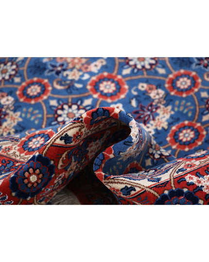 Varamin 6' 10" X 9' 5" Hand Knotted Wool Rug 6' 10" X 9' 5" (208 X 287) / Blue / Wool