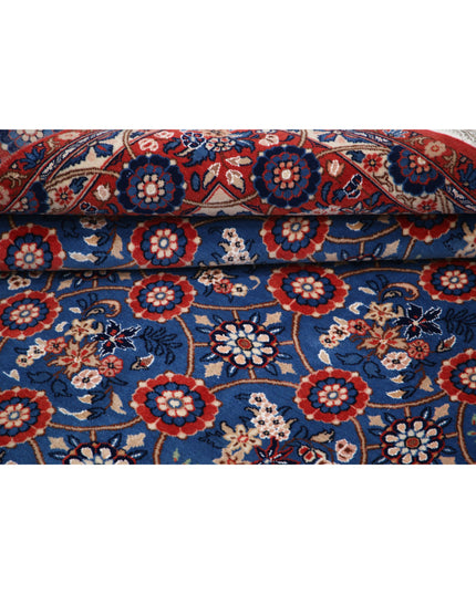 Varamin 6' 10" X 9' 5" Hand Knotted Wool Rug 6' 10" X 9' 5" (208 X 287) / Blue / Wool