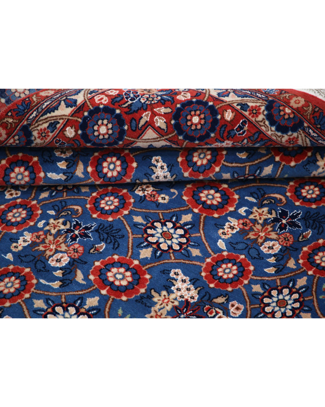 Varamin 6' 10" X 9' 5" Hand Knotted Wool Rug 6' 10" X 9' 5" (208 X 287) / Blue / Wool